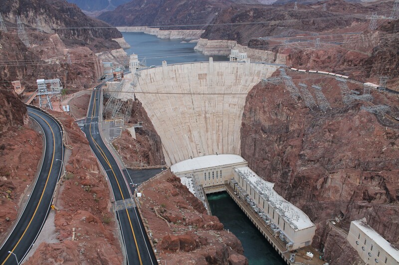 The Hoover Dam in the USA. Dams are highly damaging to the functioning of river ecosystems.